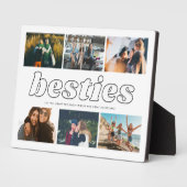 Besties Best Friend Quote Foto Collage Fotoplatte (Seite)