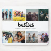 Besties Best Friend Quote Foto Collage Mousepad (Vorne)