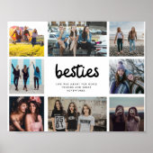 Besties Best Friend Quote Foto Collage Poster (Vorne)