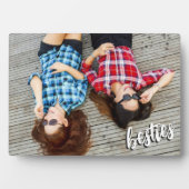 Besties | Best Friend Script-Foto Fotoplatte (Vorderseite)