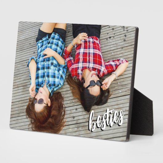 Besties | Best Friend Script-Foto Fotoplatte (Seite)