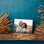 Besties | Best Friend Script Overlay Foto Fotoplatte (Seite)