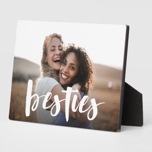 Besties | Best Friend Script Overlay Foto Fotoplatte (Seite)