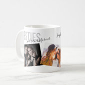 Besties Best Friends 3 Foto Moderne Custom Kaffeetasse (Vorderseite Links)
