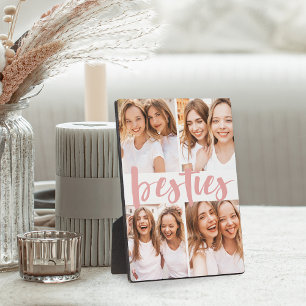 Besties   Best Friends 4 Foto Collage Plaque Fotoplatte