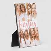 Besties | Best Friends 4 Foto Collage Plaque Fotoplatte (Seite)