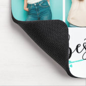 Besties Best Friends Drei Fotos Personalisierter N Mousepad (Ecke)