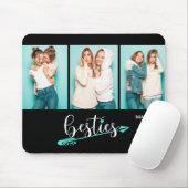 Besties Best Friends Drei Fotos Personalisierter N Mousepad (Mit Mouse)