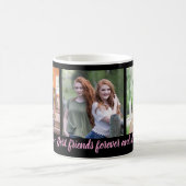 Besties Best Friends Forever 3 Foto Collage Kaffeetasse (Mittel)