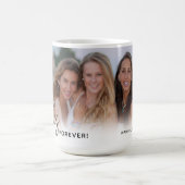 Besties Best Friends Forever Horizontal Foto Kaffeetasse (Mittel)