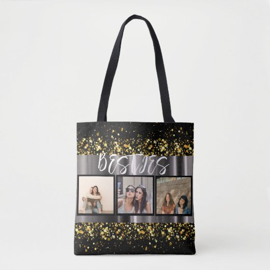 Besties Best Friends Foto Collage BESTE FREUNDIN Tasche (Vorderseite)