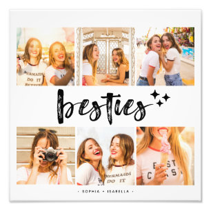 Besties Best Friends Foto Collage Poster