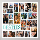 Besties | Best Friends Foto Collage Poster (Vorne)