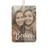 Besties best friends individuellen Namens Foto Autolufterfrischer (Rückseite)