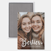 Besties best friends individuellen Namens Foto Magnet (Vorderseite/Rückseite)