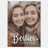 Besties best friends individuellen Namens Foto Magnet (Vorderseite)