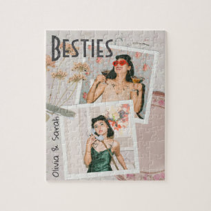 Besties best friends individuellen Namens Foto Puzzle