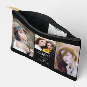 Besties Best Friends Modern Simple Foto Template Zubehörtasche (Offen)