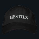 Besties Best Friends Moderne Typografie Custom Bestickte Baseballkappe<br><div class="desc">Besties Best Friends Moderne Typografie Custom bestickte Baseball Cap mit dem einfachen modernen bestickten Text "Besties". Perfekt als Geschenk für Cousin,  Schwester,  Mutter und mehr. Erstellt von Evco Studio www.zazzle.com/store/evcostudio</div>