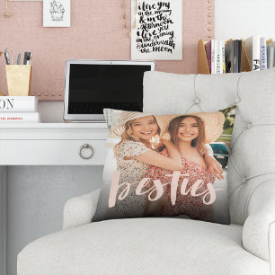 Besties Best Friends Overlay Foto Kissen