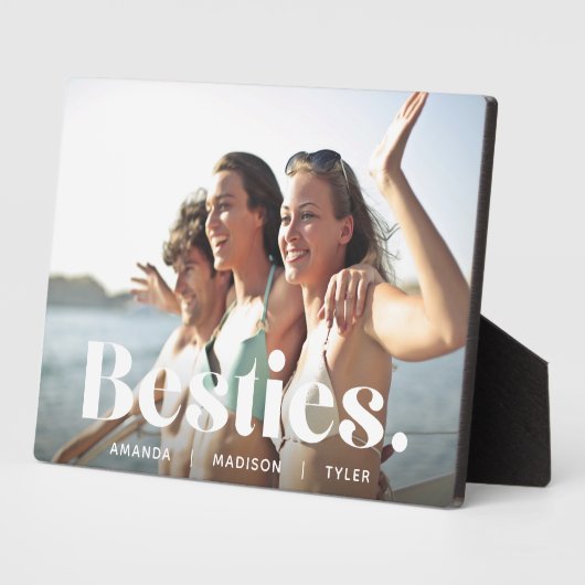 Besties | Best Friends Overlay & Names Foto Fotoplatte (Seite)