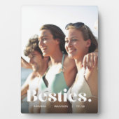 Besties | Best Friends Overlay & Names Foto Fotoplatte (Vorderseite)