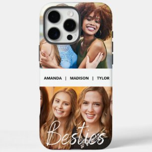 Besties   Best Friends Personalisiert Names Foto iPhone 16 Pro Max Hülle