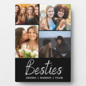 Besties | Best Friends Personalisiert Names Foto Fotoplatte (Vorderseite)