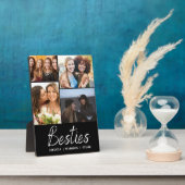 Besties | Best Friends Personalisiert Names Foto Fotoplatte (Seite)