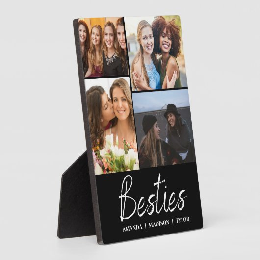 Besties | Best Friends Personalisiert Names Foto Fotoplatte (Seite)