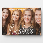 Besties | Best Friends Personalisiert Names Foto Fotoplatte (Vorderseite)