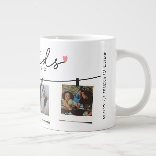 Besties Best Friends Personalized Gift Photo Jumbo-Tasse (Rechts)