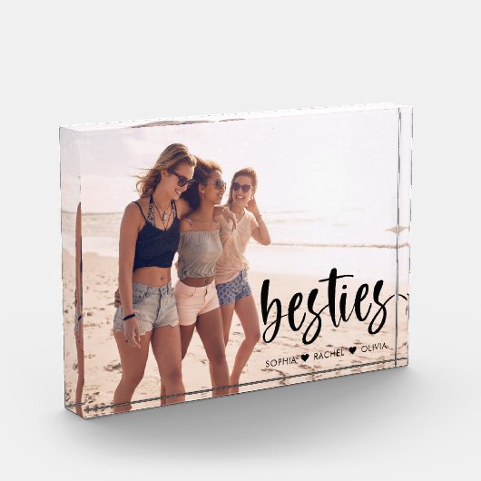 Besties Best Friends Script Schriftart modern Fotoblock (Links)
