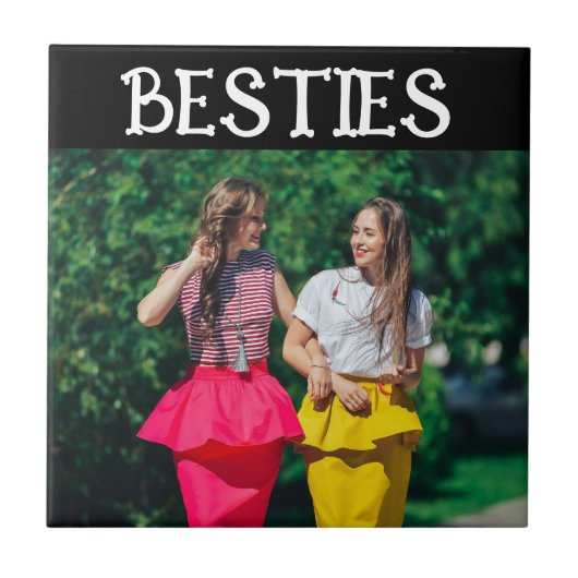 BESTIES BESTE FREUNDE FOTO FLIESE (Vorderseite)