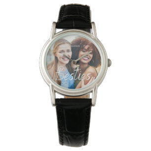Besties   Beste Freunde personalisierte Namen Foto Armbanduhr