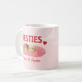 Besties beste Freundin bester Freund lustige einzi Kaffeetasse (Vorderseite Links)