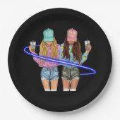 Besties BESTE FREUNDIN Herzstück Pappteller (Vorderseite)