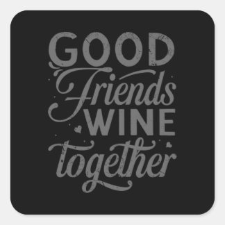 Besties BESTE FREUNDIN Herzstück Quadratischer Aufkleber