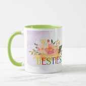 Besties BESTE FREUNDIN Niedlich Illustration Tasse (Links)