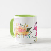 Besties BESTE FREUNDIN Niedlich Illustration Tasse (Vorderseite Links)