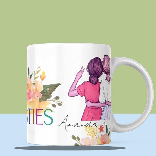 Besties BESTE FREUNDIN Niedlich Illustration Tasse