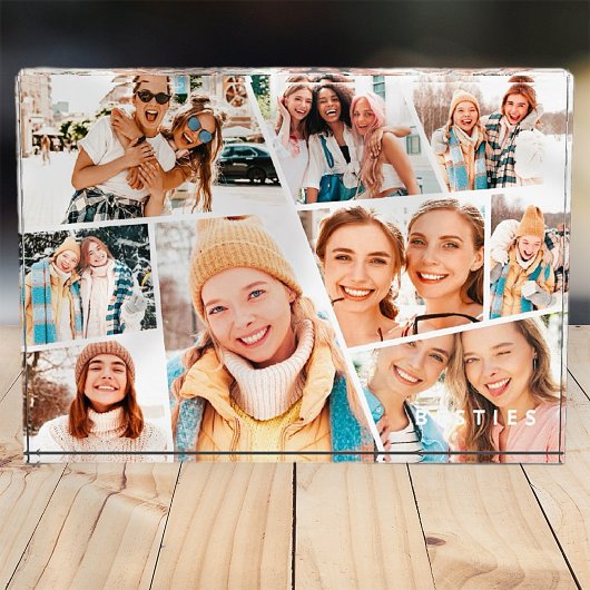 Besties Bestfriends Modern Simple 9 Images Collage Fotoblock