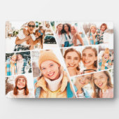 Besties Bestfriends Modern Simple 9 Images Collage Fotoplatte (Vorderseite)