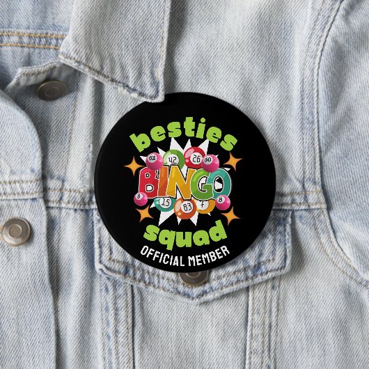 BESTIES BINGO SQUAD Individuelle Name Bachelorette Button (Beispiel)