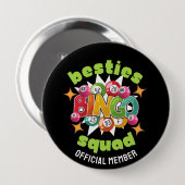 BESTIES BINGO SQUAD Individuelle Name Bachelorette Button (Vorne & Hinten)