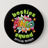 BESTIES BINGO SQUAD Individuelle Name Bachelorette Button (Vorderseite)
