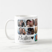 Besties Black & White 14 Foto Collage Kaffeetasse (Links)