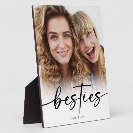 Besties Calligraphy Script Names Foto Fotoplatte (Seite)