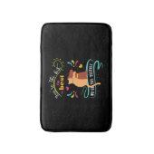 Besties Cat and Dog Funny Quote Badematte (Vorderseite Vertikal)