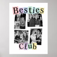 Besties Club Vier-Foto-Collage